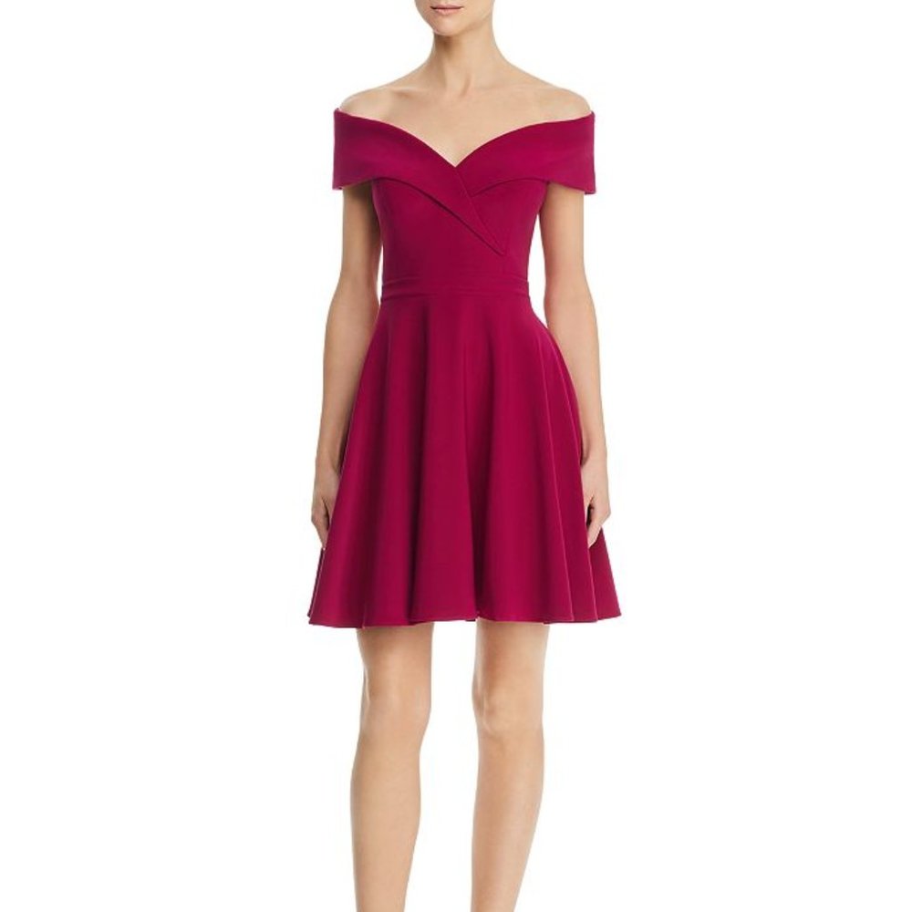 Bloomingdale's AQUA off the shoulder fit & flare dress